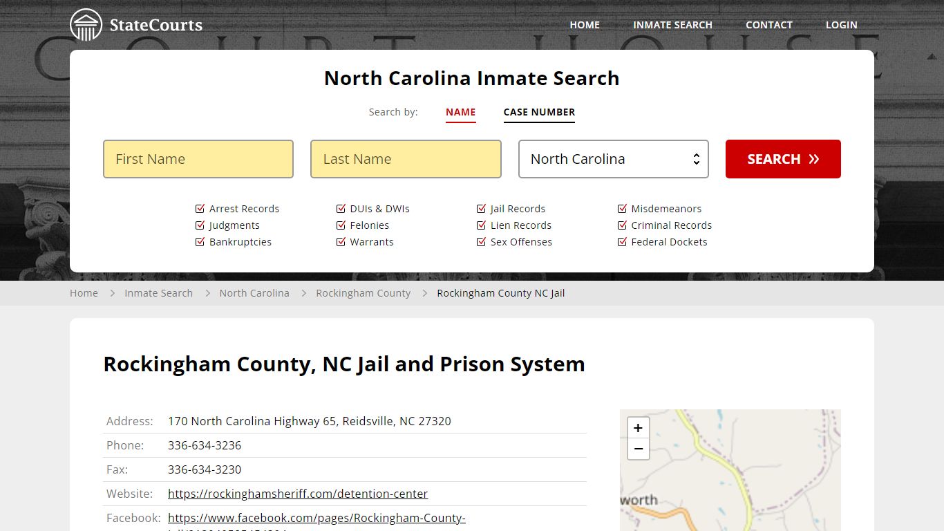 Rockingham County, NC Jail and Prison System - State Courts